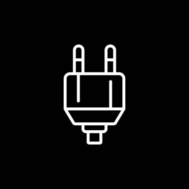 Siyah arkaplanda elektrik dolgu çizgisi vektör simgesi