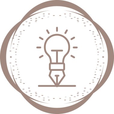 Ampul simgesinin vektör illüstrasyonu