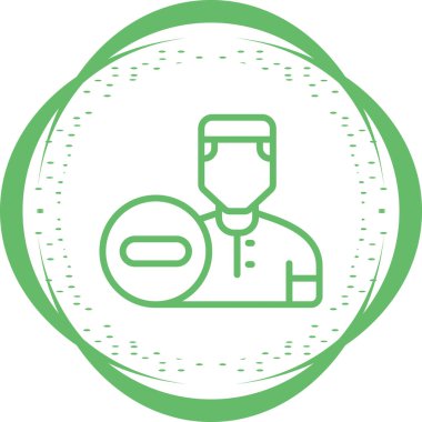 Rozet simgesi vektör illüstrasyonlu adam