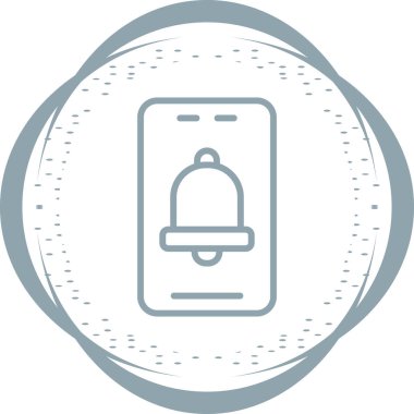 Bir çan simgesinin vektör illüstrasyonu