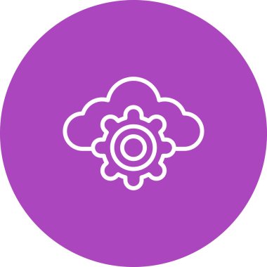 güzel bulut vektör çizgisi simgesi