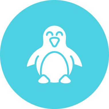 Şirin penguen karikatür ikon vektör çizimi tasarımı