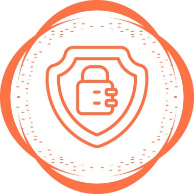 Güvenlik kilidinin vektör illüstrasyon simgesi