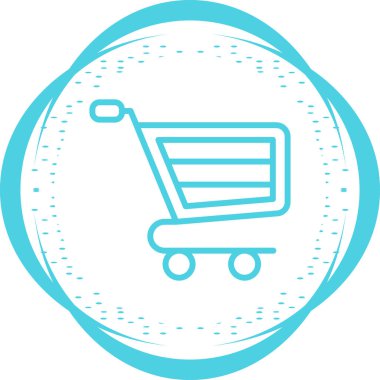 Alışveriş arabası simgesinin vektör çizimi