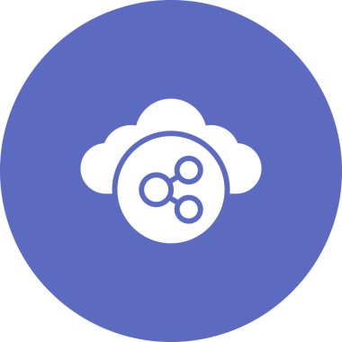 Bulut. Web simgesi basit illüstrasyon