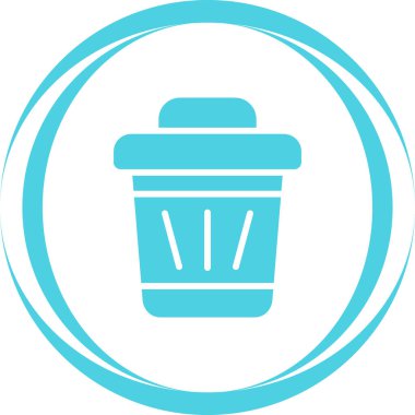 Çöp kutusu simgesi vektörü.