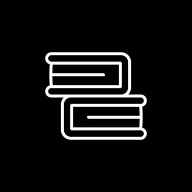 Kitap ve kitap satırı ikonu. vektör