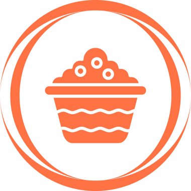 Kek. Web simgesi basit illüstrasyon