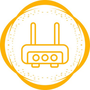 router simgesi vektör illüstrasyonu