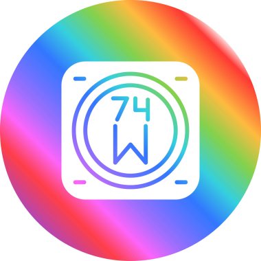 Gökkuşağı gradyan çizgisi yedi yedilik çizgi film karakteri çiziyor