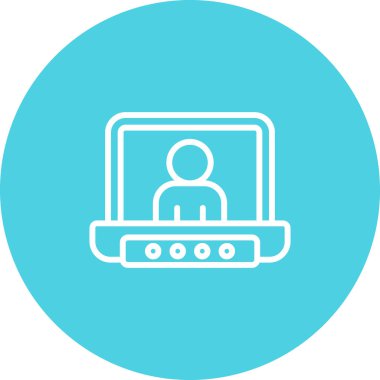 Dizüstü bilgisayar simgesi vektör çizimi