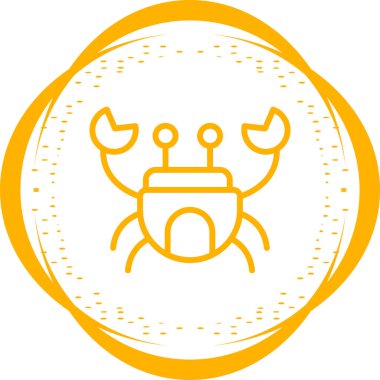 yengeç modern simgesi, vektör illüstrasyonu