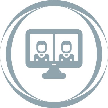 online toplantı Vektör simgesi