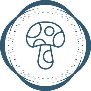 Mantarlar. Web simgesi basit tasarım