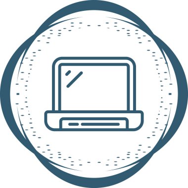 Dizüstü bilgisayar simgesi vektör çizimi
