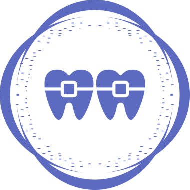 Diş simgesi vektör illüstrasyonu