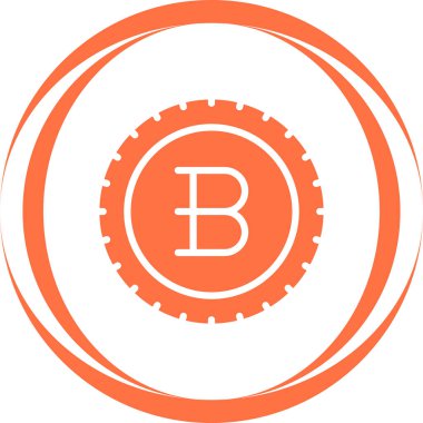 bitcoin. Web simgesi basit illüstrasyon