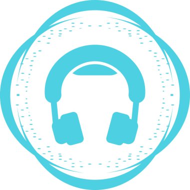 Moda tarzında izole edilmiş kulaklık simgesi