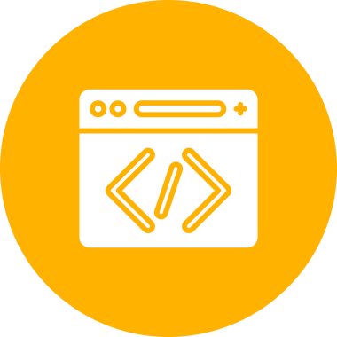 Tarayıcı. Web simgesi basit illüstrasyon