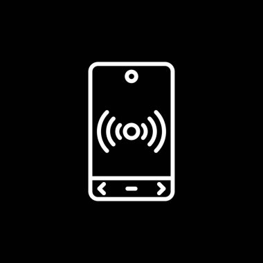 Cep telefonu simgesinin vektör illüstrasyonu
