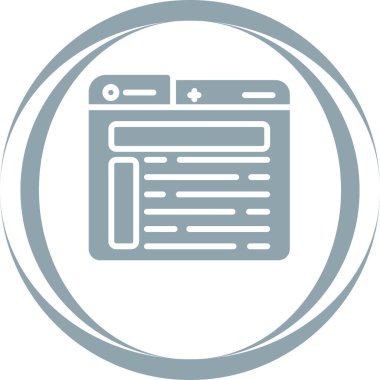 Web tarayıcı simgesi, basit tasarım vektör çizimi