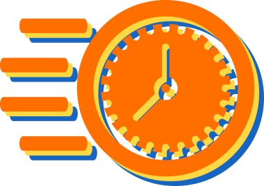 Saat. Web simgesi basit illüstrasyon