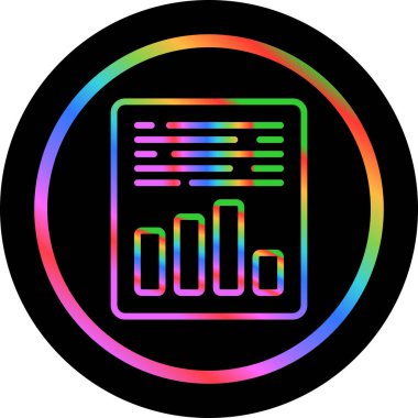 bir müzik işaretinin gökkuşağı gradyan çizgi simgesi