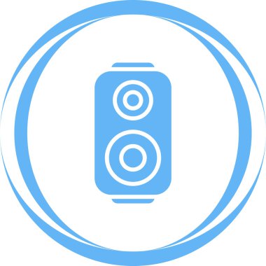 Konuşmacı. Web simgesi basit illüstrasyon