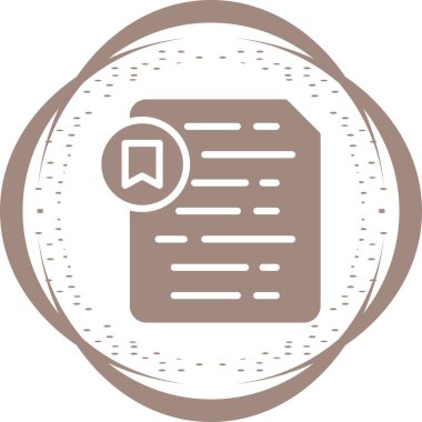 Belge simgesinin vektör illüstrasyonu