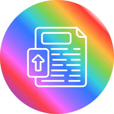 Soyut arkaplanda belge simgesi izole edildi