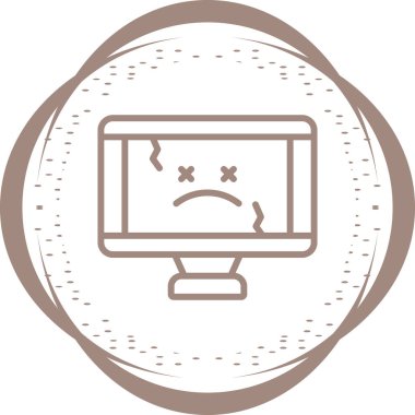 Üzücü. Web simgesi basit illüstrasyon