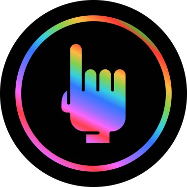 rainbow gradient line vector icon