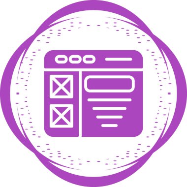 tarayıcı simgesi vektör illüstrasyonu