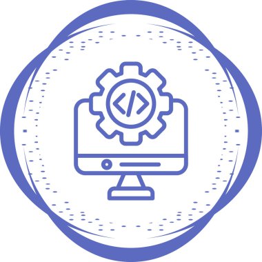 Yazılım Geliştirme simgesinin vektör çizimi
