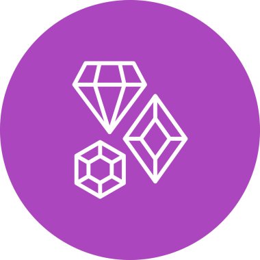 Elmas simgesi, vektör illüstrasyonu basit tasarım