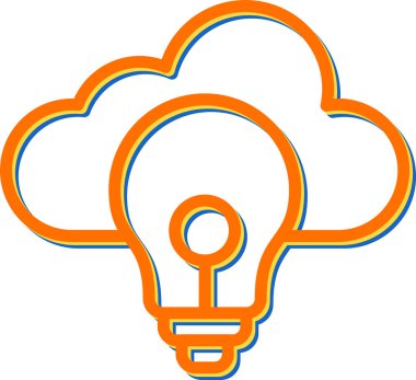 Bulut simgesi vektör illüstrasyonu