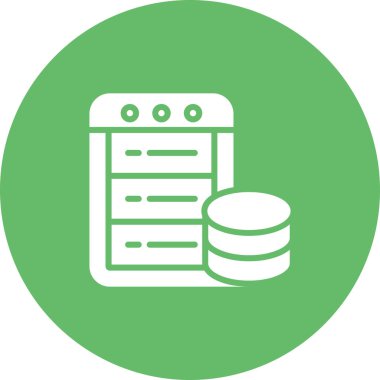 grafik ve web tasarımı için veritabanı vektör simgesi düzenlenebilir vektör çizimi