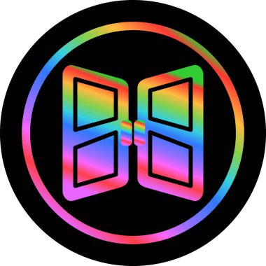 bir b harfinin gökkuşağı gradyan çizgi simgesi