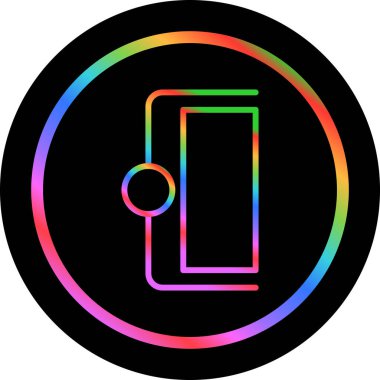 Kağıdın gökkuşağı gradyan çizgi simgesi