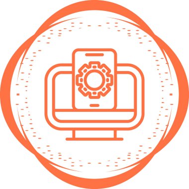 Bilgisayar. Web simgesi basit illüstrasyon