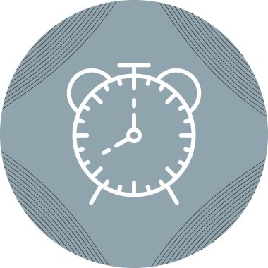 Alarm saati simgesi, vektör illüstrasyonu