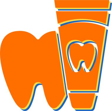 Diş bakımı, illüstrasyon, beyaz arkaplan üzerindeki vektör.