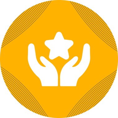 Yuvarlak vektör yıldız simgesi