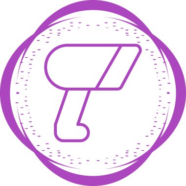 Bir harf simgesinin vektör illüstrasyonu