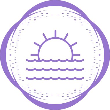 Güneş simgesinin vektör illüstrasyonu