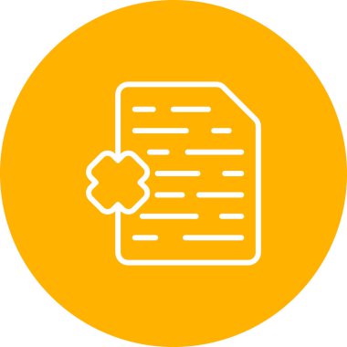 Belge. Web simgesi basit illüstrasyon