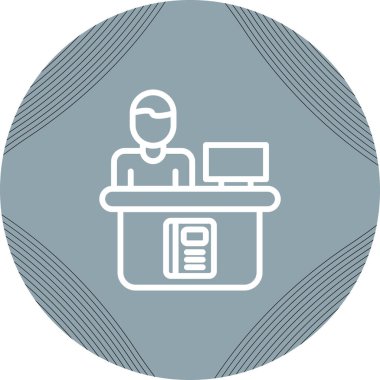 Modern ofis simgesinin vektör illüstrasyonu