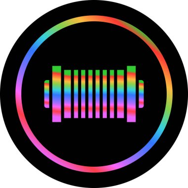 müzik tarzında gökkuşağı gradyan düğme simgesi