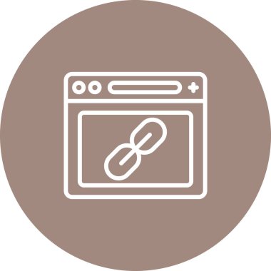 Tarayıcı. Web simgesi basit illüstrasyon