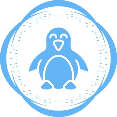 Penguen ikon vektörü. düz resimleme biçimi